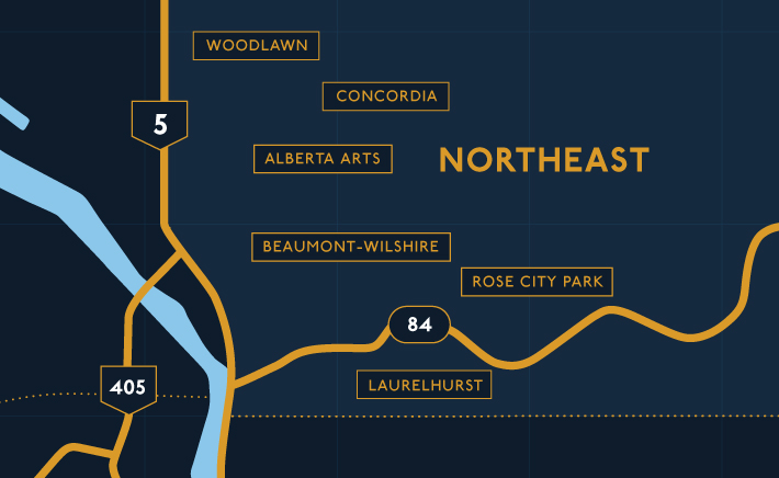 Northeast Portland Map